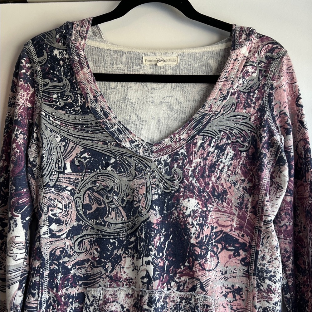 Vanity Multicolor Patterned Hoodie - Picture 2 of 12
